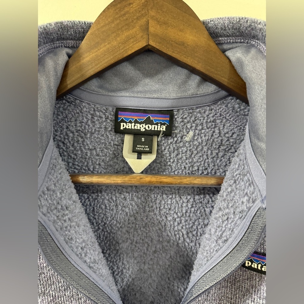 Patagonia Better Sweater 1/4 Zip Pullover Women’ Small Lupine Purple Blue Fleece - Picture 5 of 11